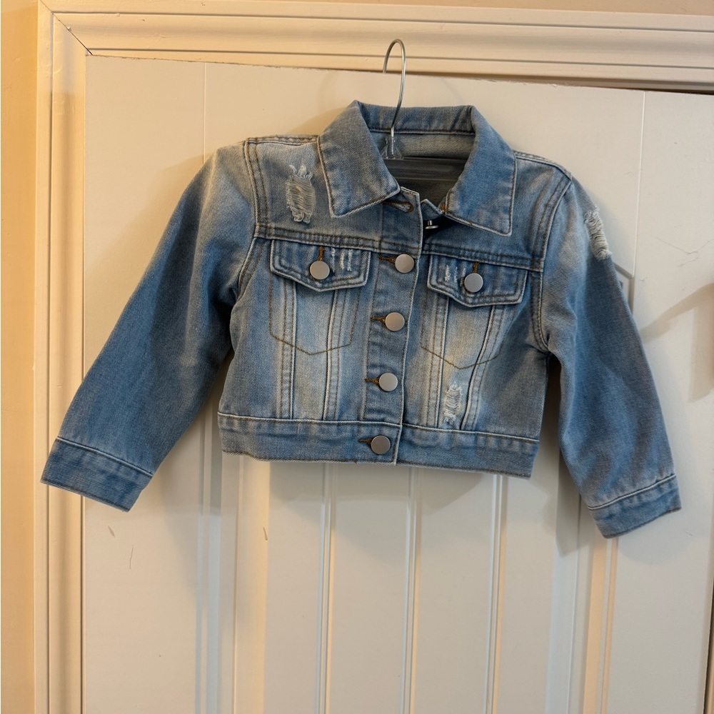 Kids crop Denim Jacket
